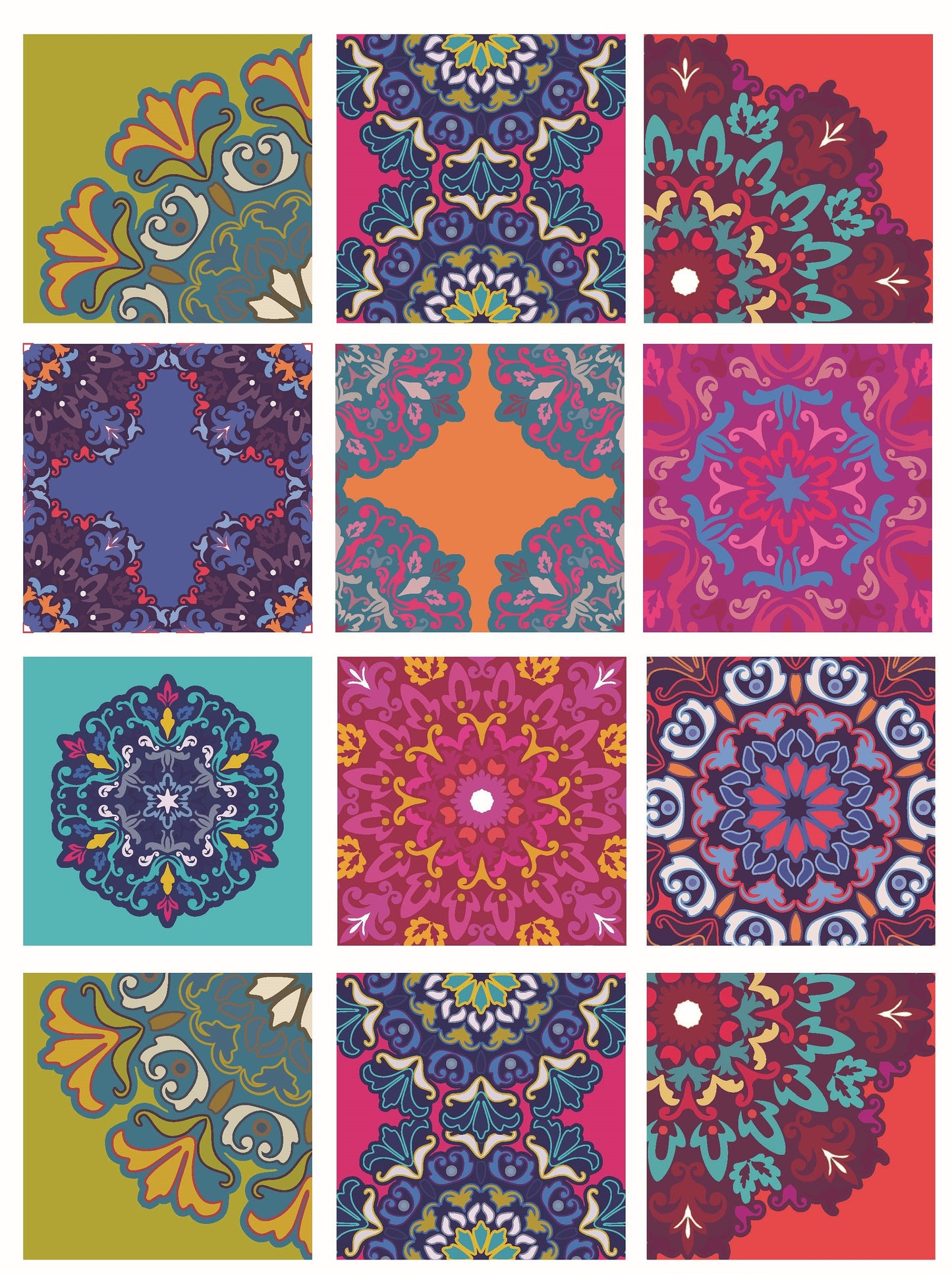 Large Decoupage for Furniture - Rice Paper - Vintage Decoupage - Floral Decoupage Paper - Authentic Mandala Pattern - Moroccon