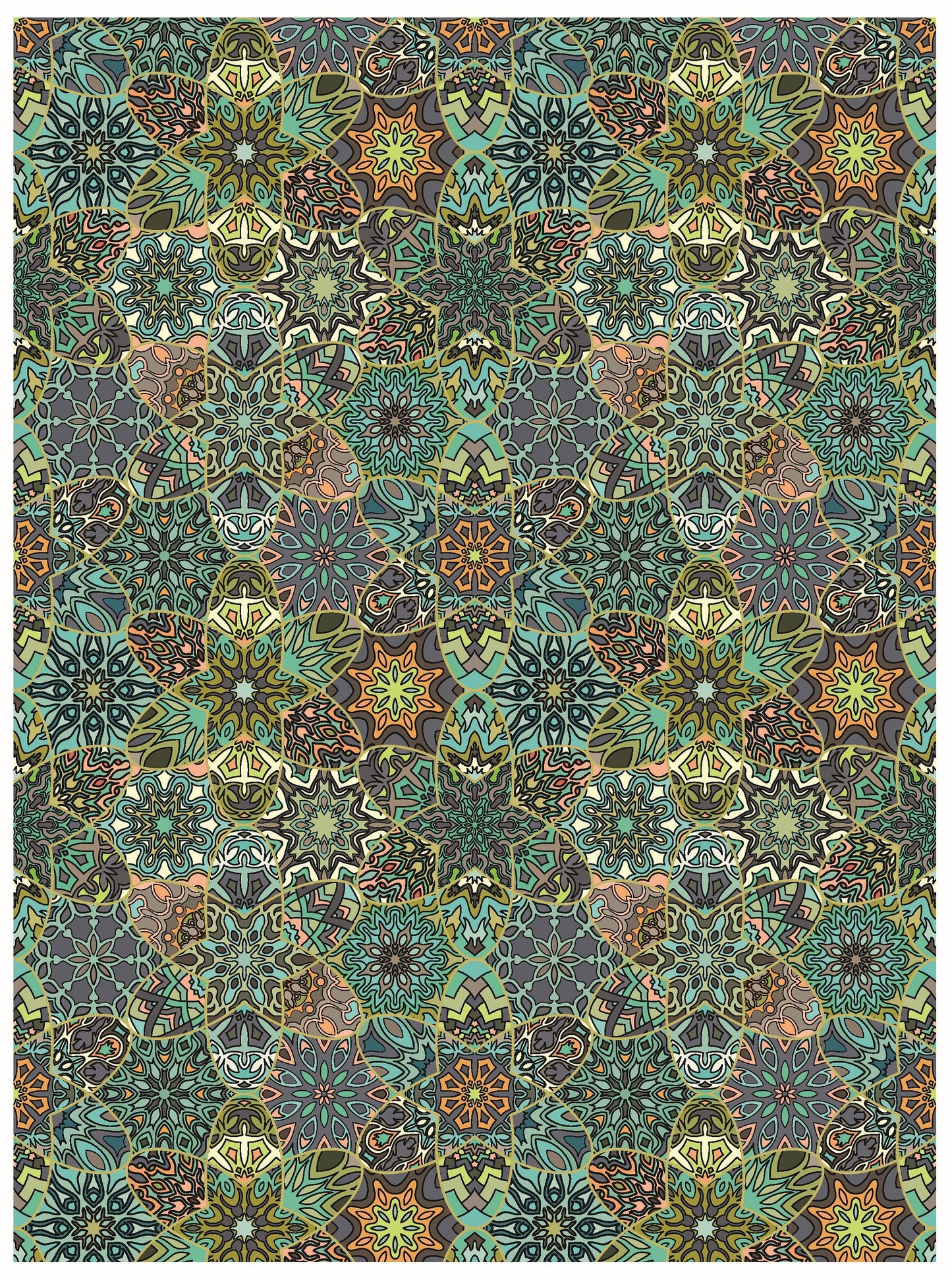 Large Decoupage for Furniture - Rice Paper - Vintage Decoupage - Floral Decoupage Paper - Authentic Mandala Pattern
