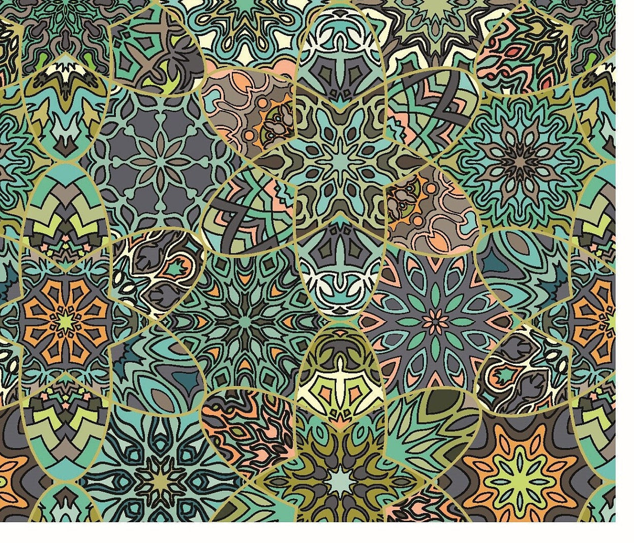 Large Decoupage for Furniture - Rice Paper - Vintage Decoupage - Floral Decoupage Paper - Authentic Mandala Pattern