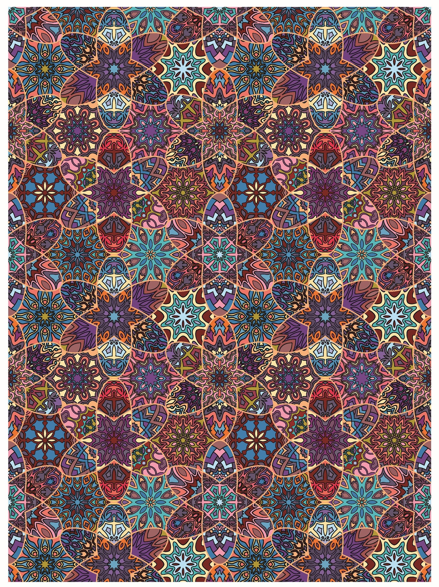 Large Decoupage for Furniture - Rice Paper - Vintage Decoupage - Floral Decoupage Paper - Authentic Mandala Pattern