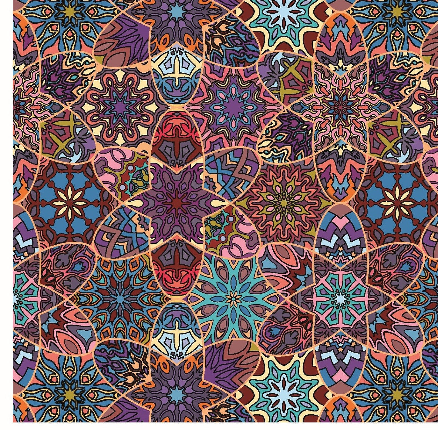 Large Decoupage for Furniture - Rice Paper - Vintage Decoupage - Floral Decoupage Paper - Authentic Mandala Pattern