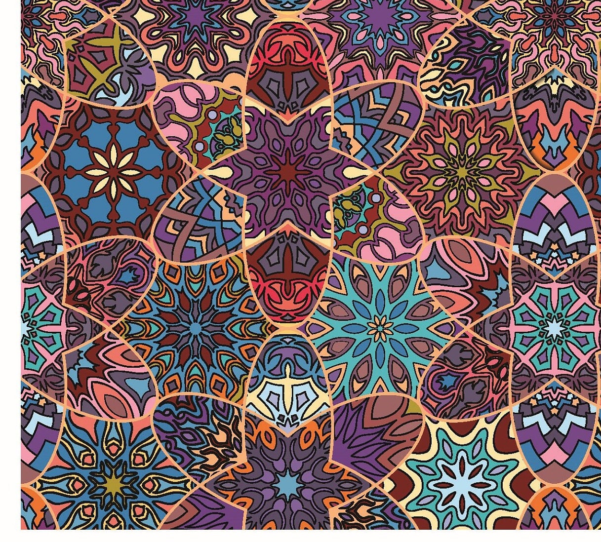 Large Decoupage for Furniture - Rice Paper - Vintage Decoupage - Floral Decoupage Paper - Authentic Mandala Pattern