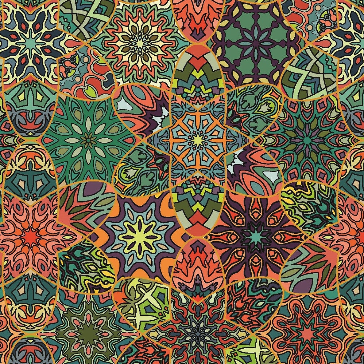Large Decoupage for Furniture - Rice Paper - Vintage Decoupage - Floral Decoupage Paper - Authentic Mandala Pattern