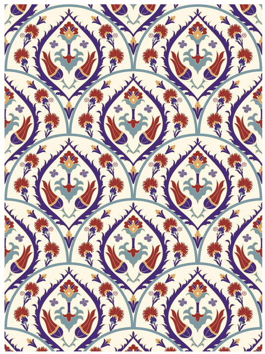 Authentic Tulip Pattern - Large Decoupage for Furniture - Rice Paper - Vintage Decoupage - Floral Decoupage Paper - Tile