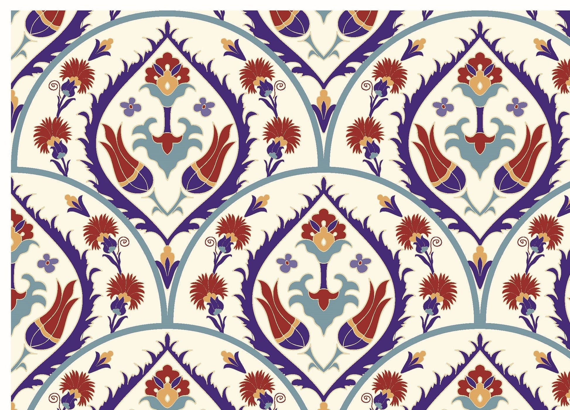 Authentic Tulip Pattern - Large Decoupage for Furniture - Rice Paper - Vintage Decoupage - Floral Decoupage Paper - Tile