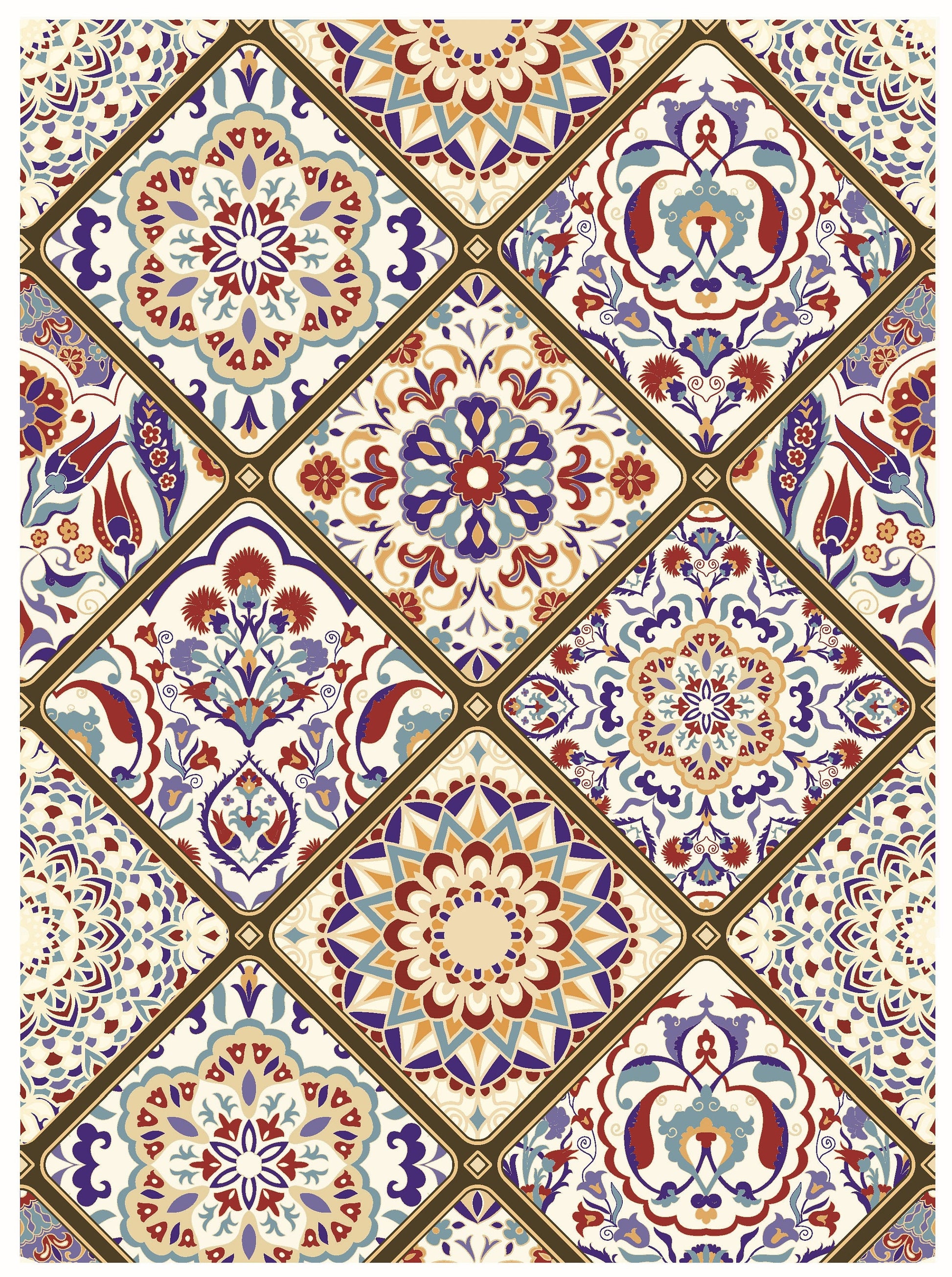 Authentic Tulip Pattern - Large Decoupage for Furniture - Rice Paper - Vintage Decoupage - Floral Decoupage Paper - Tile