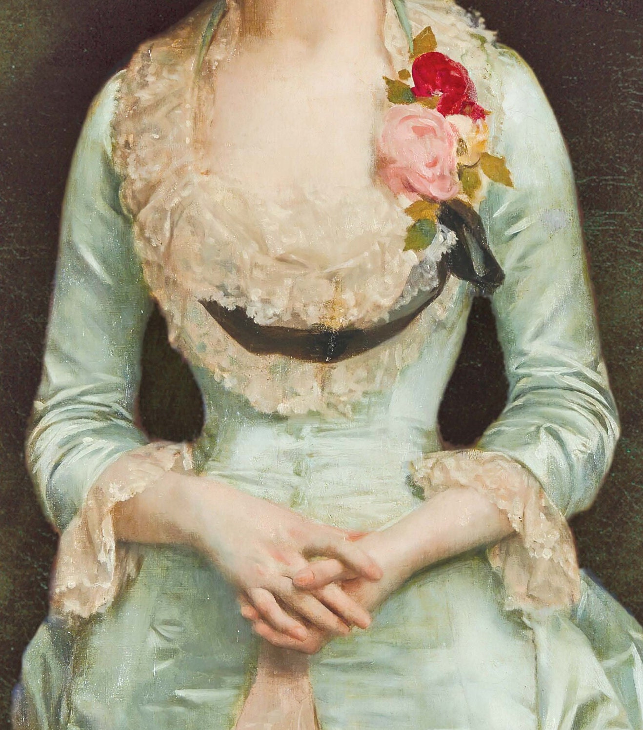 Portrait of a Woman - Large Decoupage Paper for Furniture - Vintage Decoupage - Rice Paper