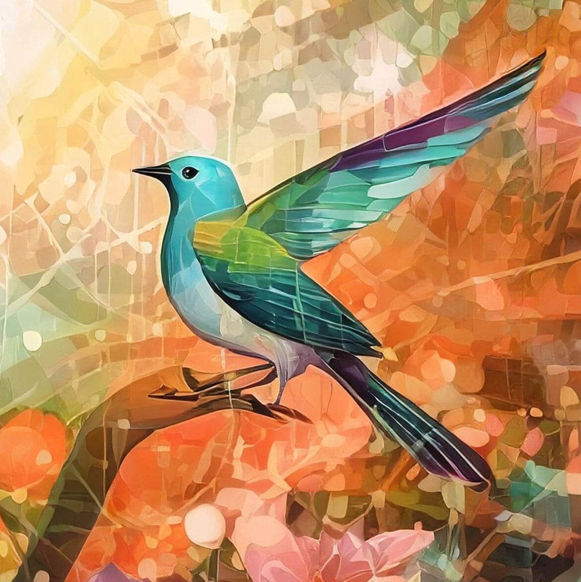 Large Decoupage Paper for Furniture - Rice Paper for Decoupage - Woman - Birds - Floral Decoupage Paper - Flowers