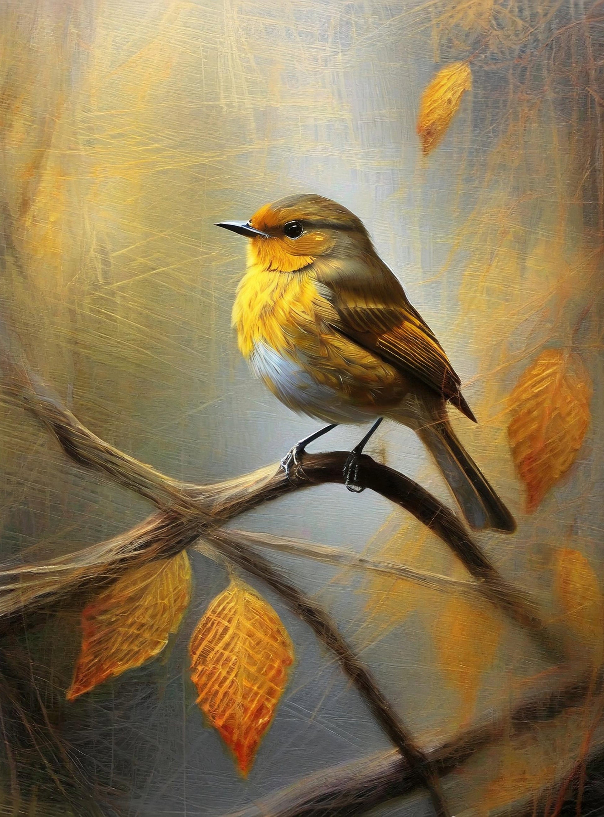 Autumn Bird Decoupage Paper - Large Rice Paper for Furniture