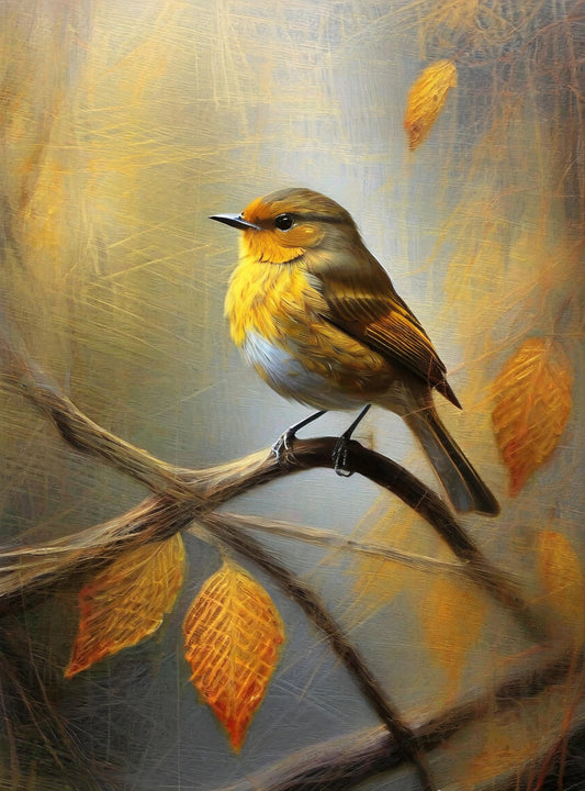 Autumn Bird Decoupage Paper - Large Rice Paper for Furniture