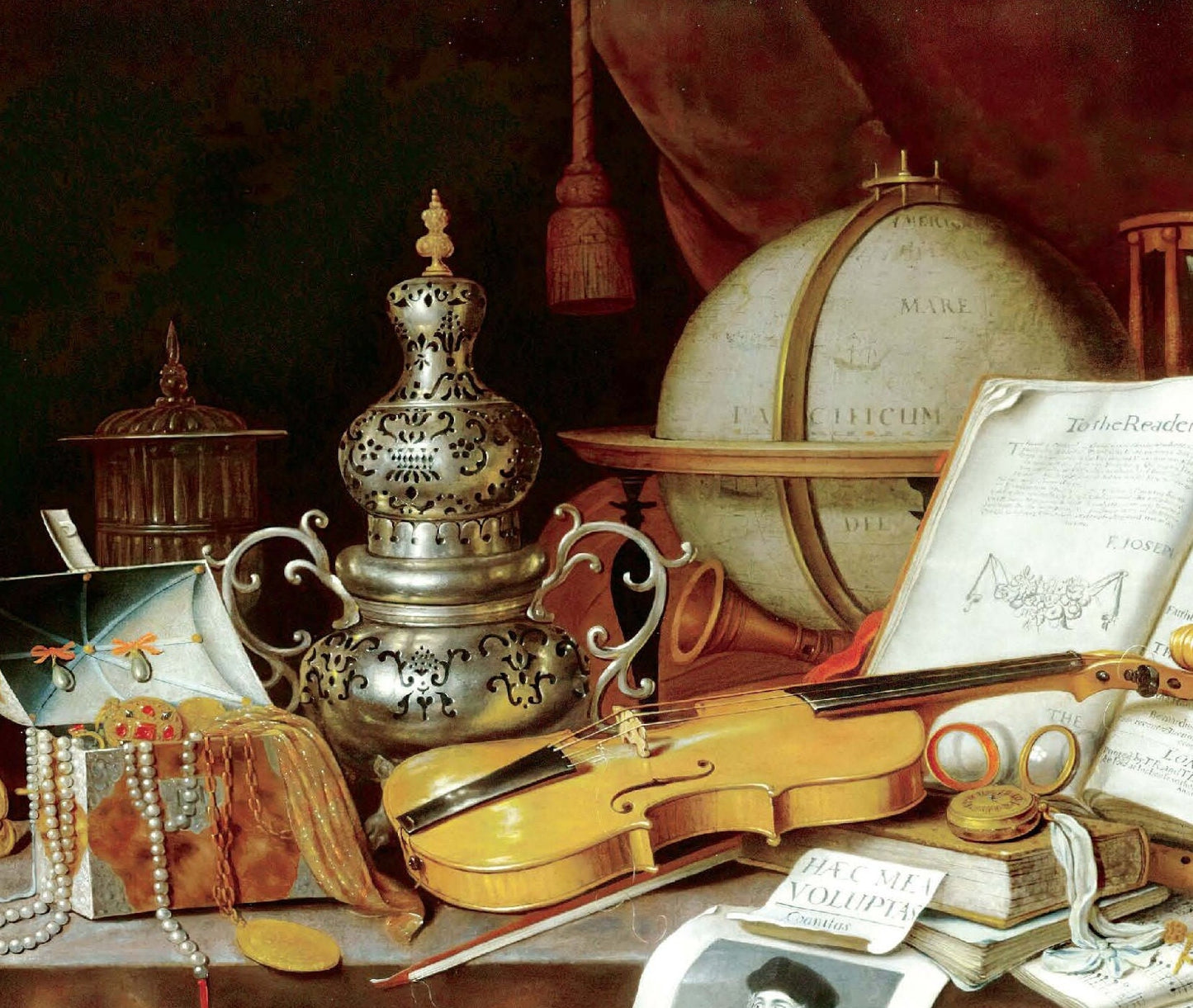 Ancient Books Violin - Large Decoupage Paper for Furniture - Vintage Decoupage - Rice Paper - Antique Decoupage Paper