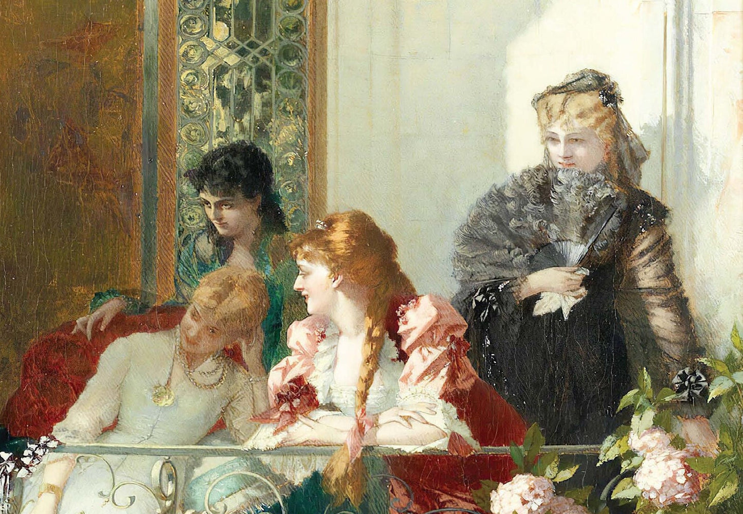 Oil Paint Victorian Women - Large Decoupage Paper for Furniture - Vintage Decoupage - Rice Paper - Decoupage Paper