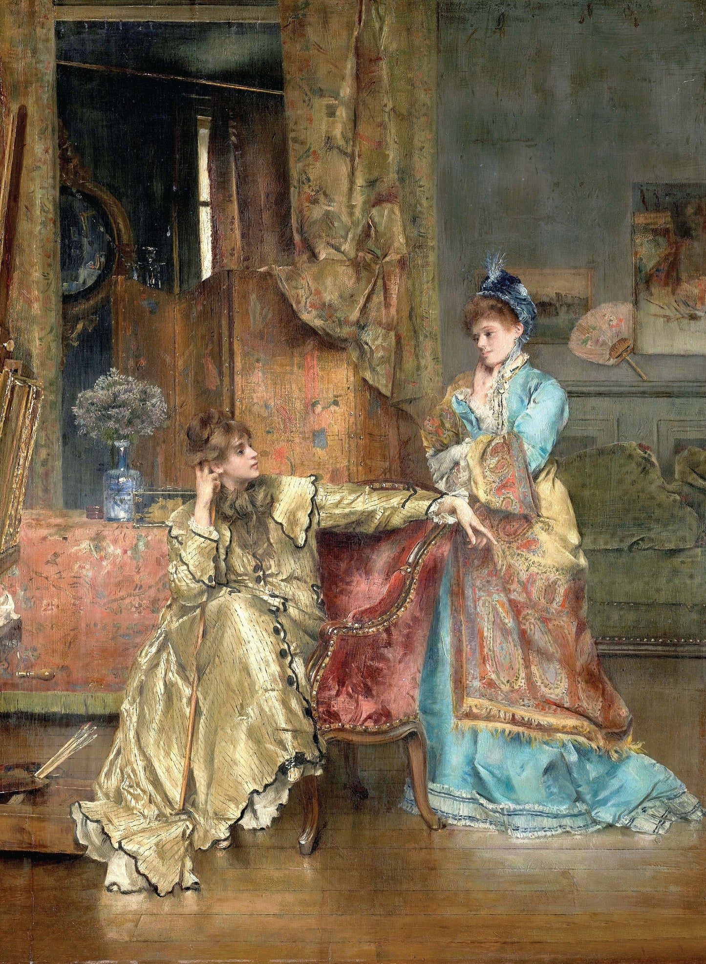 Victorian Women Oil Painting Decoupage Paper – Furniture Craft
