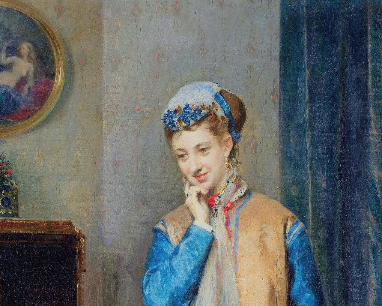 Oil Paint Victorian Women - Large Decoupage Paper for Furniture - Vintage Decoupage - Rice Paper - Decoupage Paper