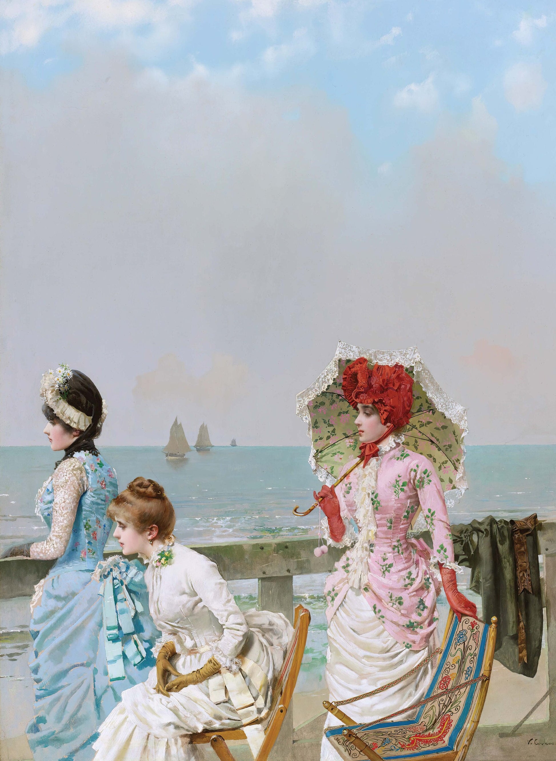 Oil Paint Victorian Women - Large Decoupage Paper for Furniture - Vintage Decoupage - Rice Paper - Decoupage Paper