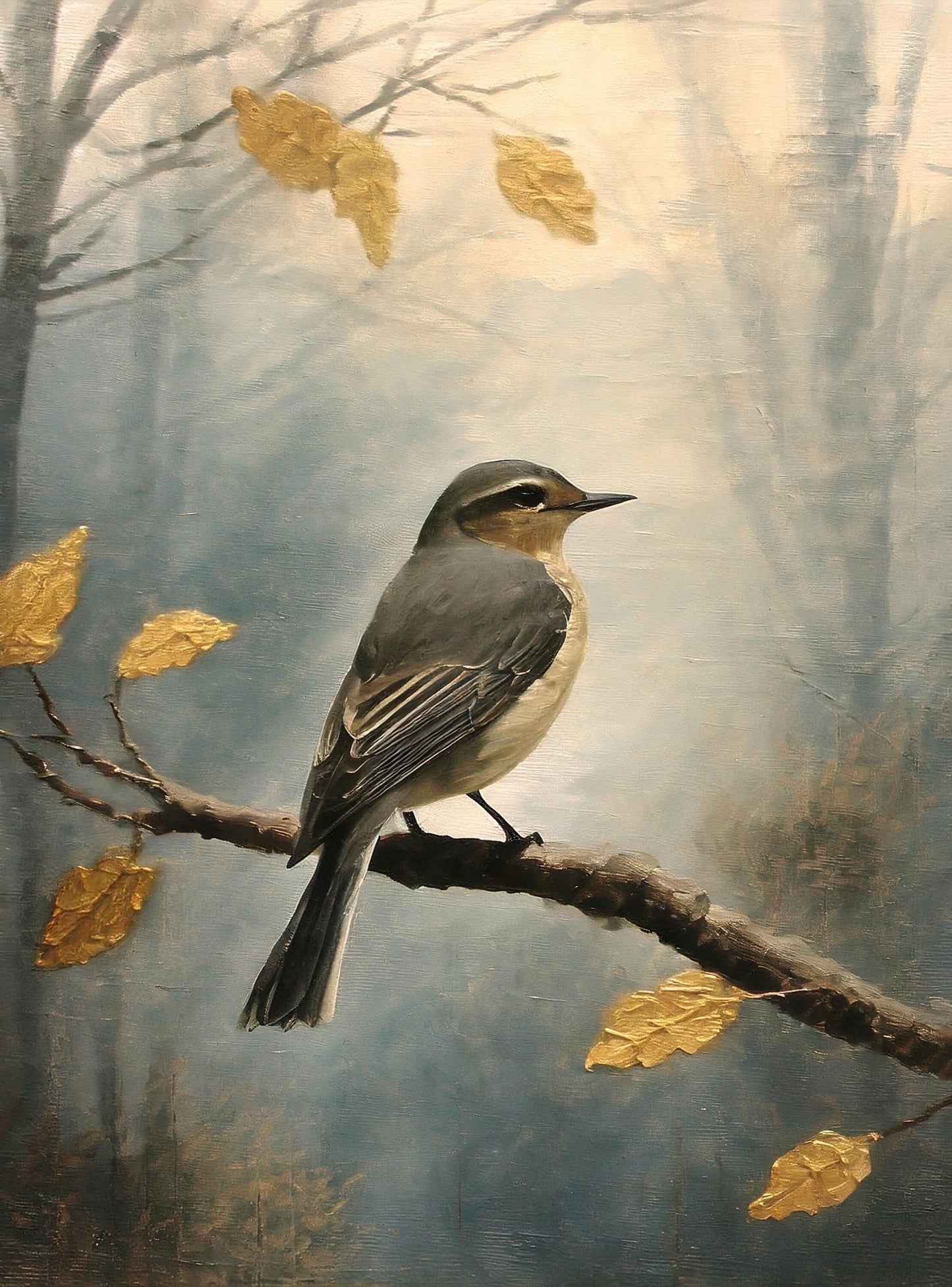 Large Decoupage Paper for Furniture - Rice Paper - Oilpaint Autumn - Decoupage Paper - Bird Decoupage