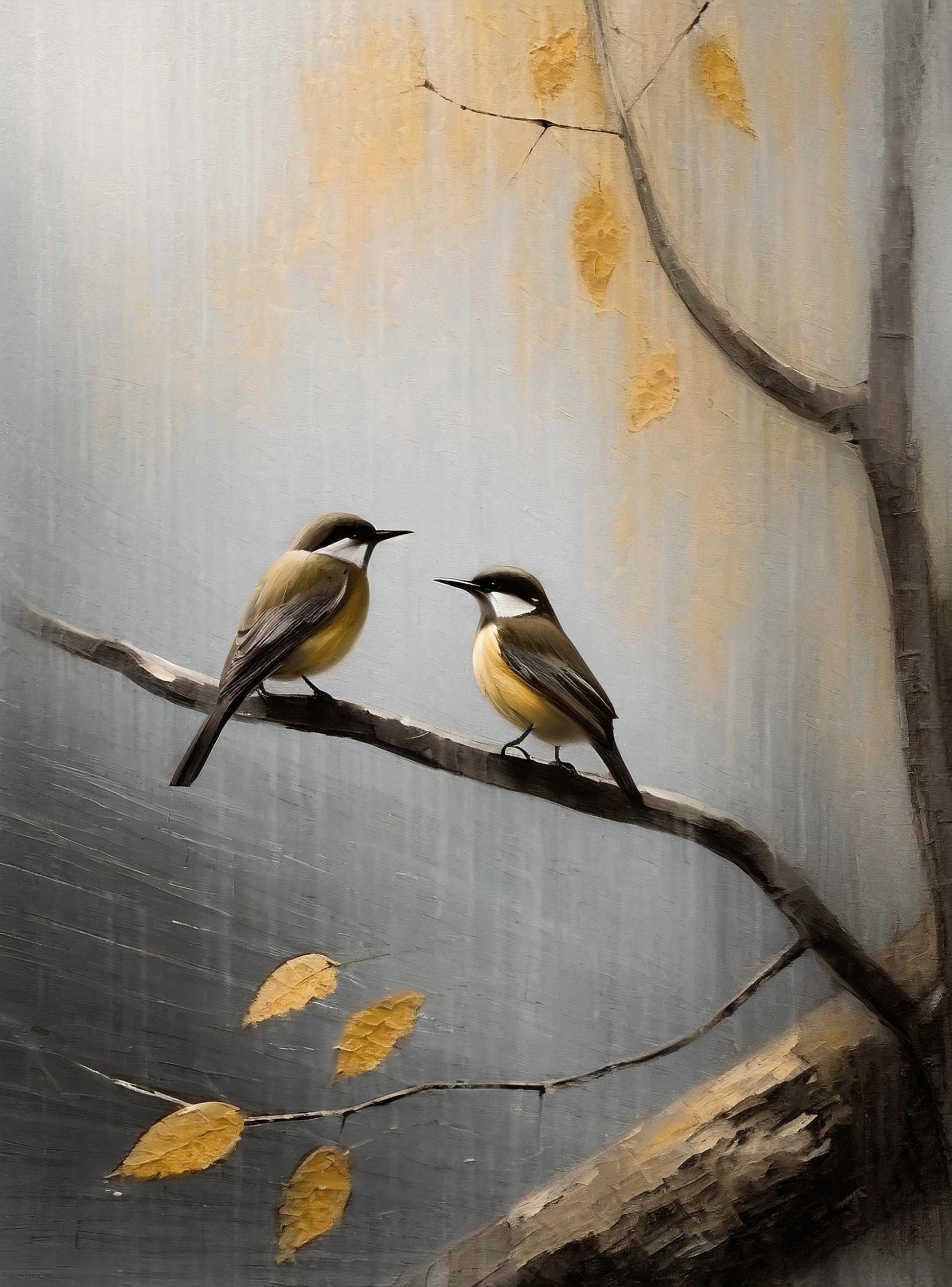Large Decoupage Paper for Furniture - Rice Paper - Golden Autumn - Decoupage Paper - Bird Decoupage