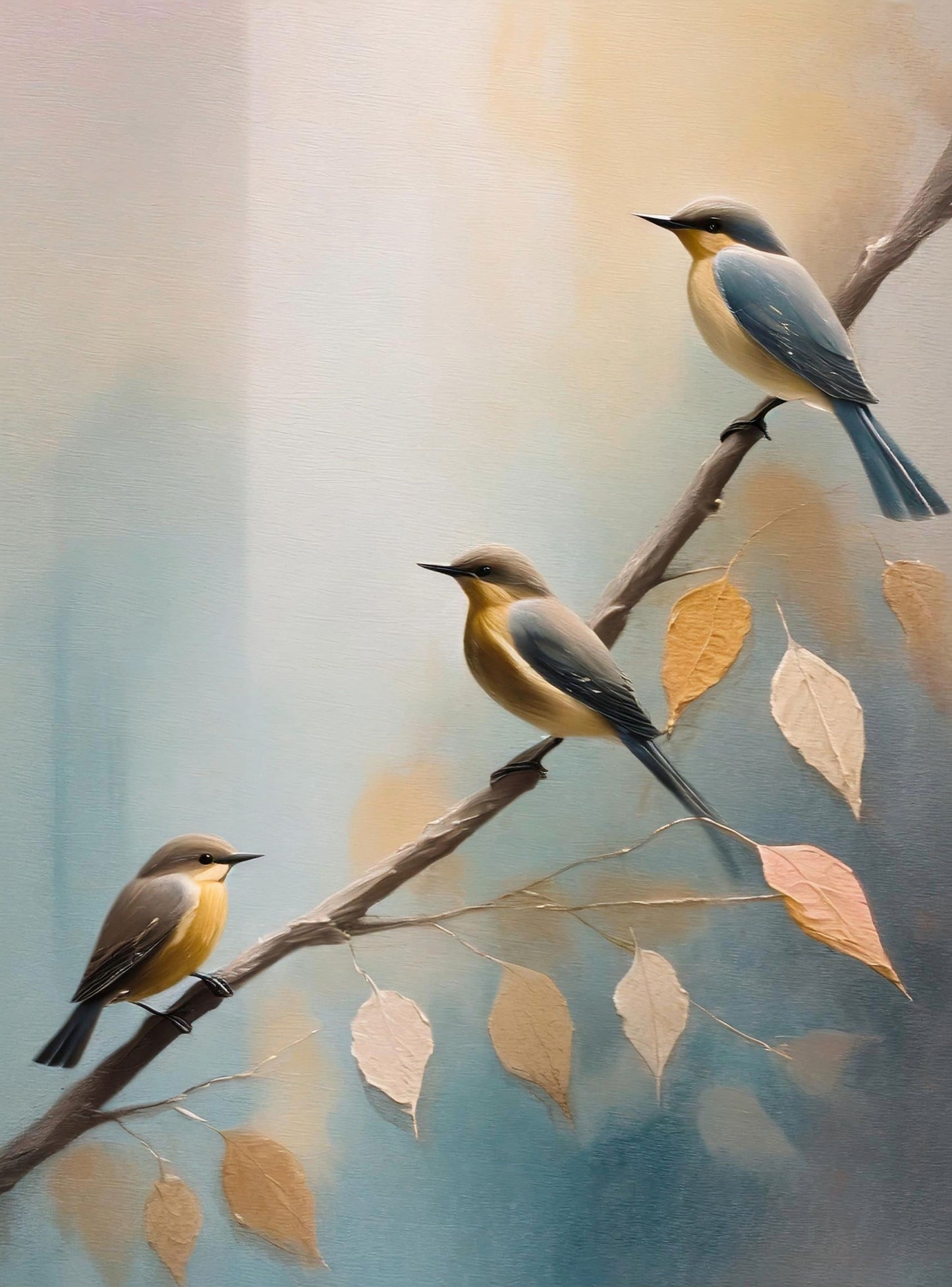 Large Decoupage Paper for Furniture - Rice Paper - Golden Autumn - Decoupage Paper - Bird Decoupage