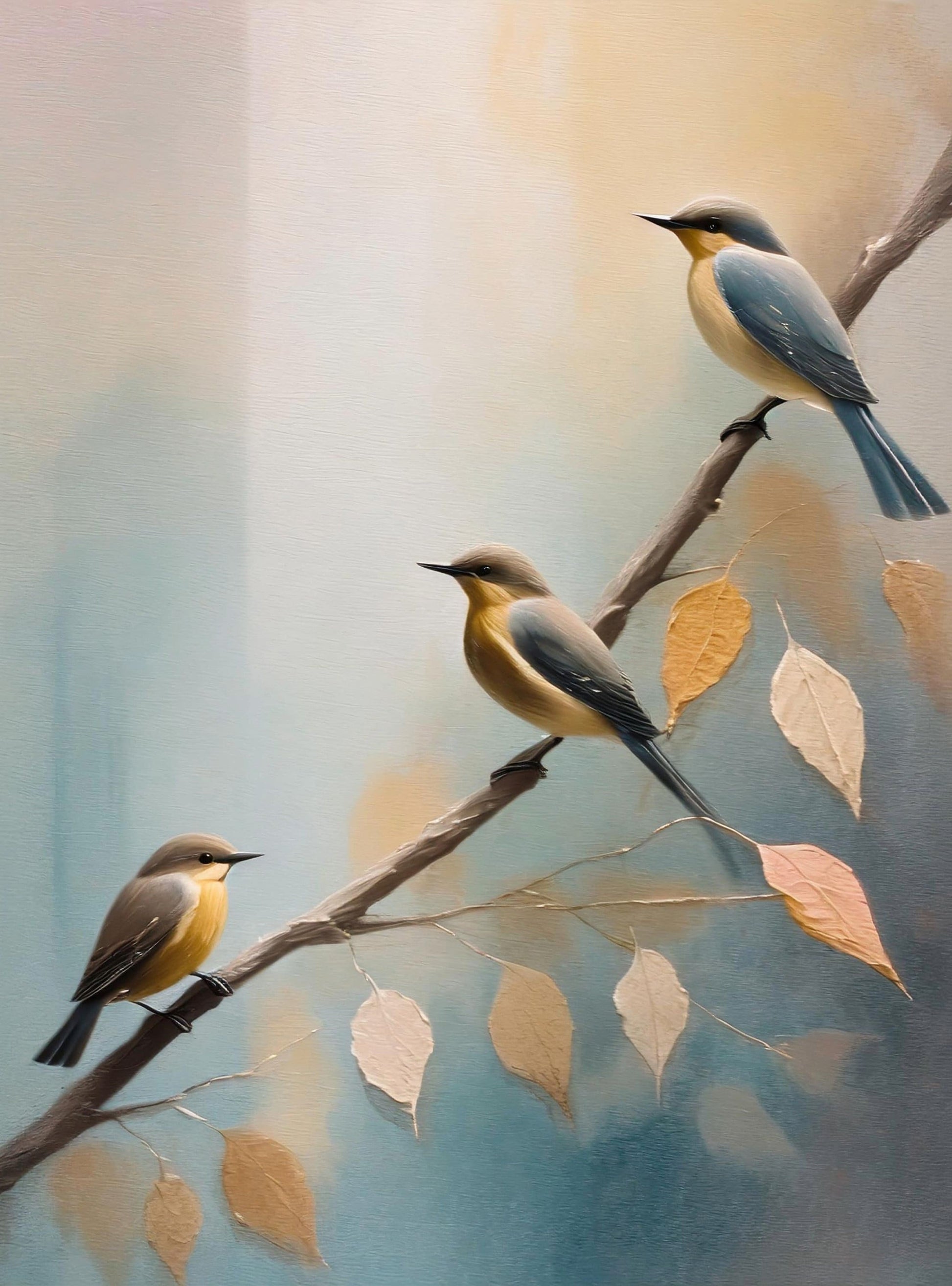 Large Decoupage Paper for Furniture - Rice Paper - Golden Autumn - Decoupage Paper - Bird Decoupage