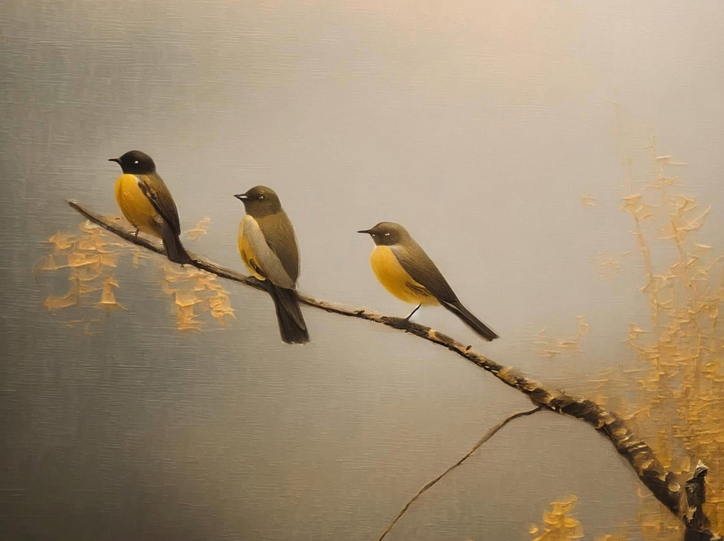 Large Decoupage Paper for Furniture - Rice Paper - Golden Autumn - Bird