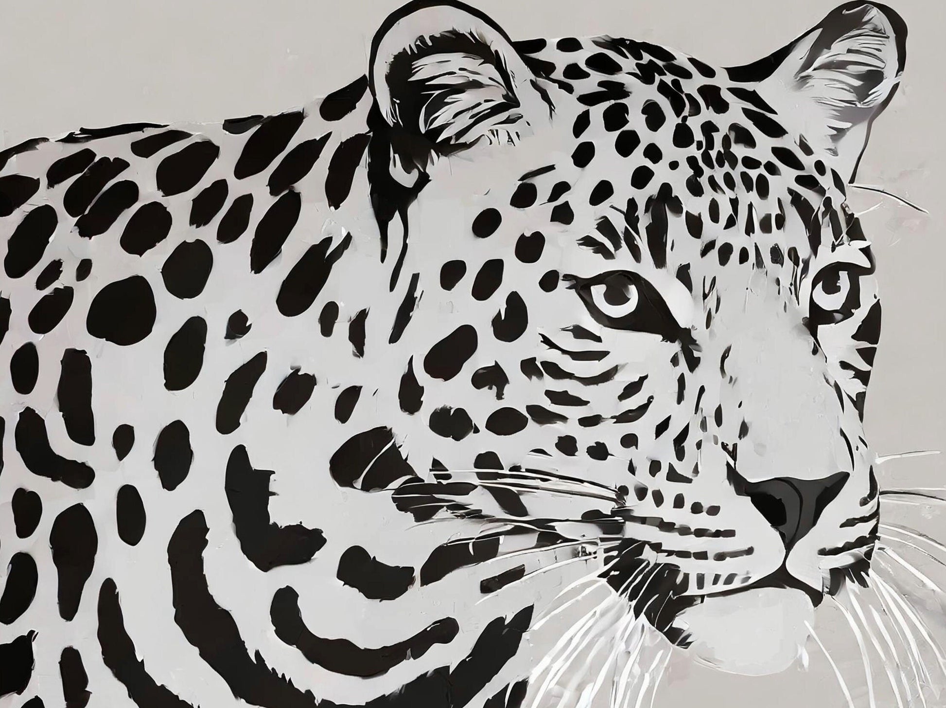Tiger- Large Decoupage Paper for Furniture - Rice Paper - Decoupage Paper - Monochrome