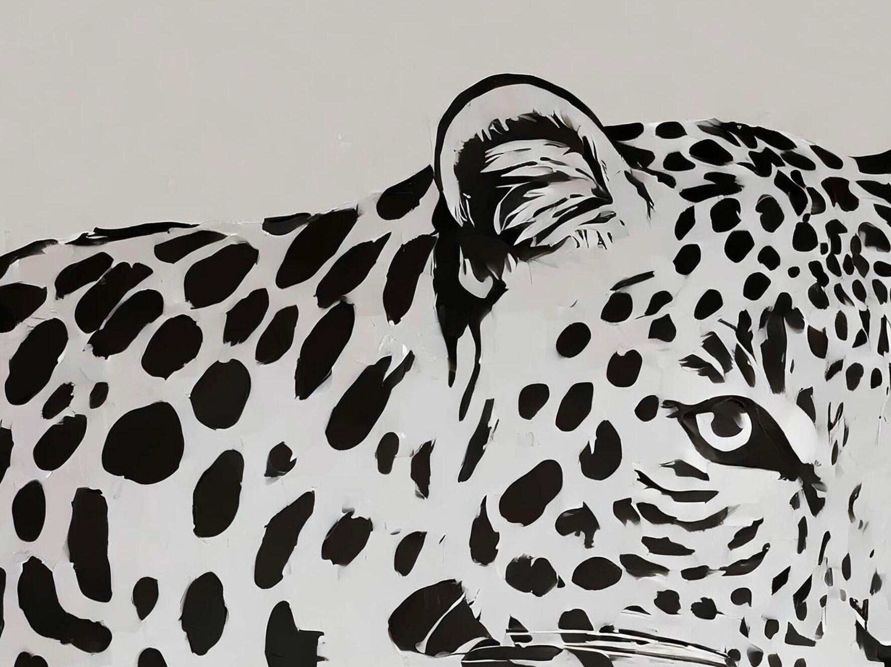 Tiger- Large Decoupage Paper for Furniture - Rice Paper - Decoupage Paper - Monochrome