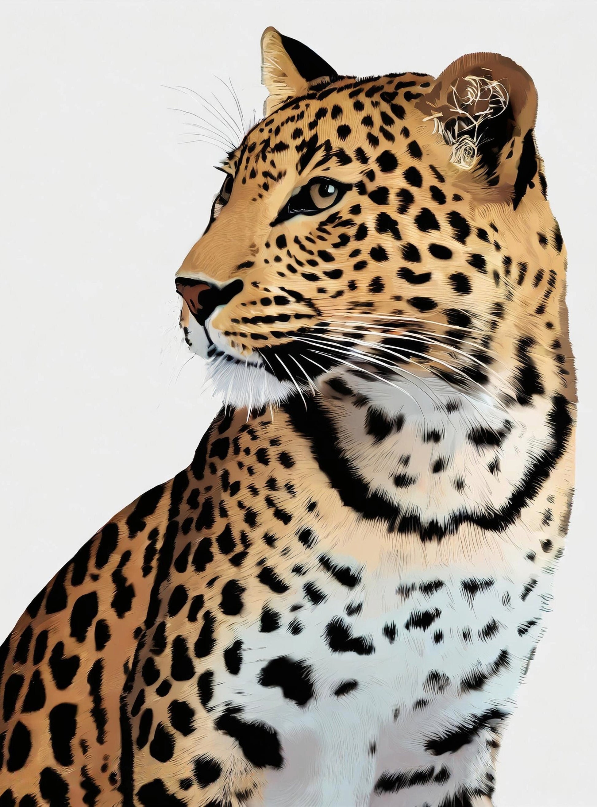 Tiger - Large Decoupage Paper for Furniture - Rice Paper - Decoupage Paper - Monochrome