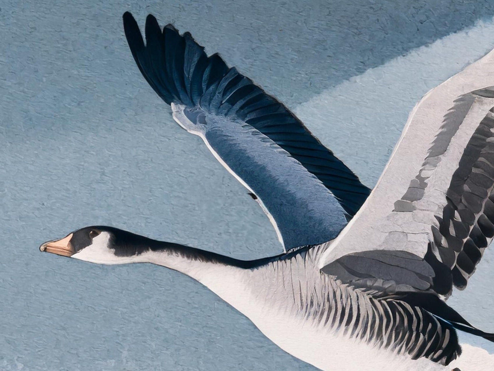 Flying Goose - Large Decoupage Paper for Furniture - Rice Paper - Decoupage Paper - Blue