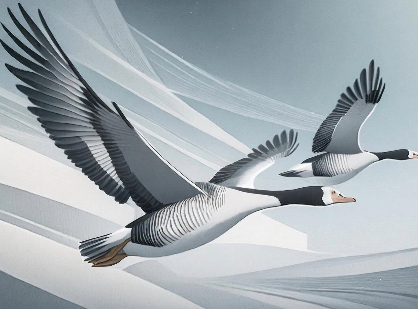 Flying Goose - Large Decoupage Paper for Furniture - Rice Paper - Decoupage Paper
