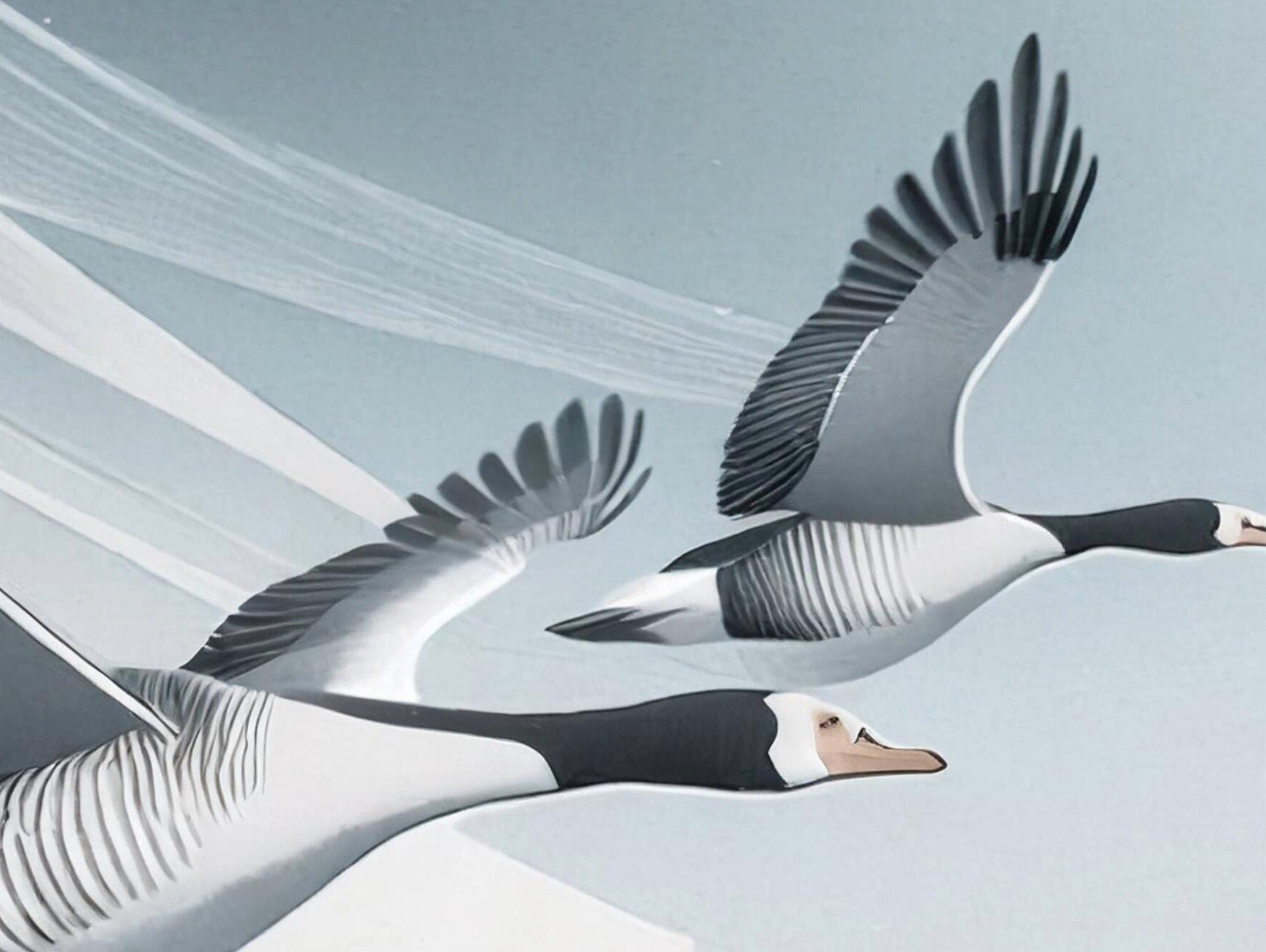 Flying Goose - Large Decoupage Paper for Furniture - Rice Paper - Decoupage Paper