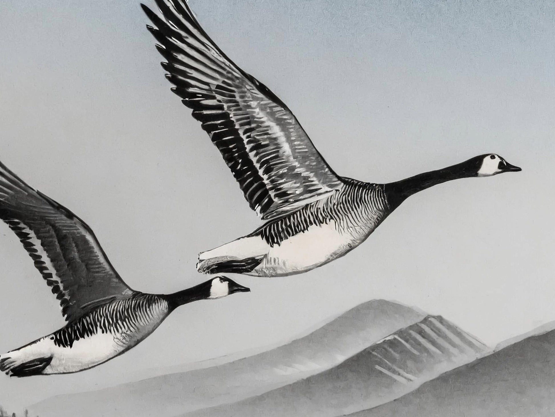Flying Goose - Large Decoupage Paper for Furniture - Rice Paper - Decoupage Paper