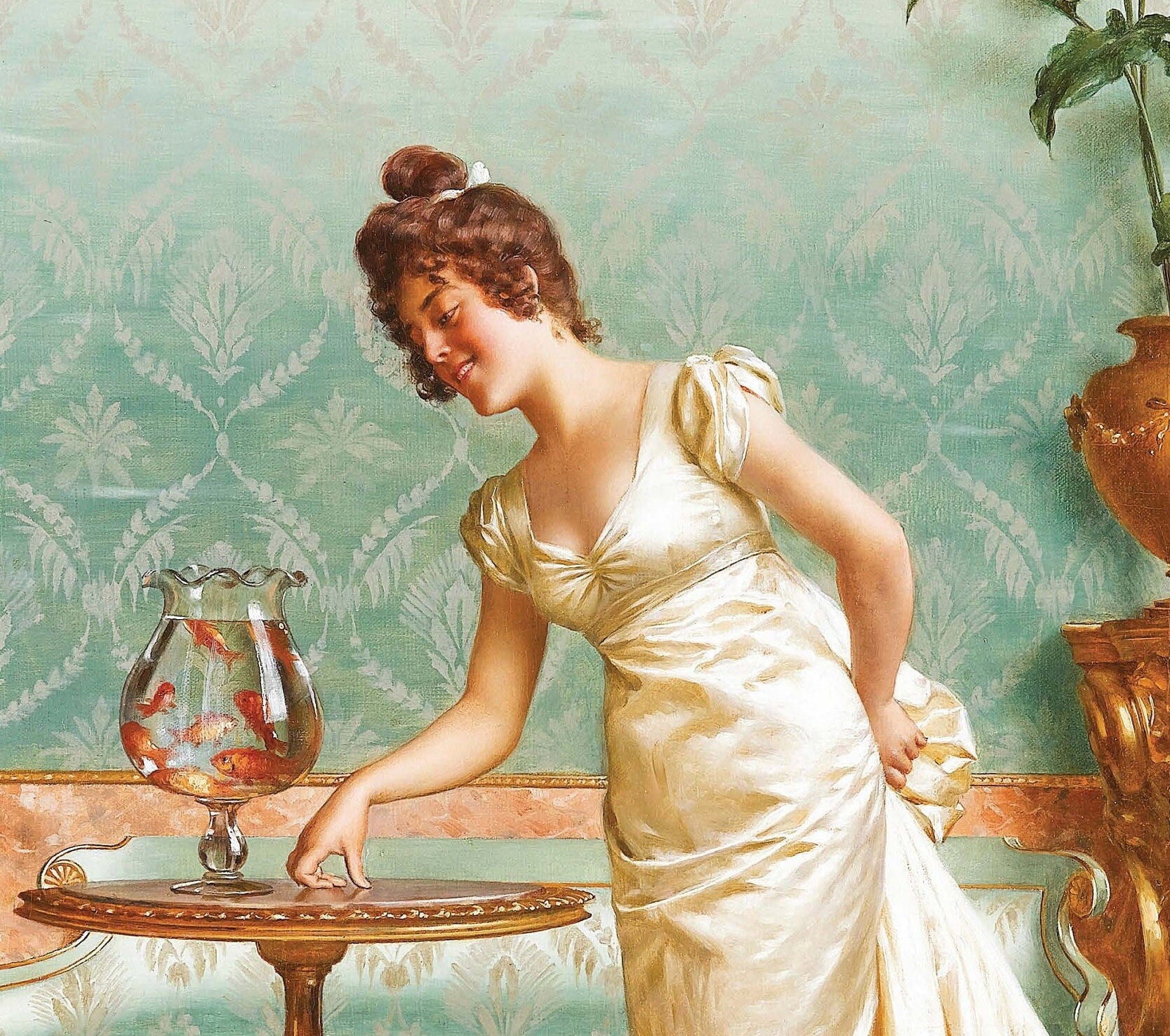 Victorian Woman - Large Decoupage Paper for Furniture - Vintage Decoupage - Rice Paper - Decoupage Paper
