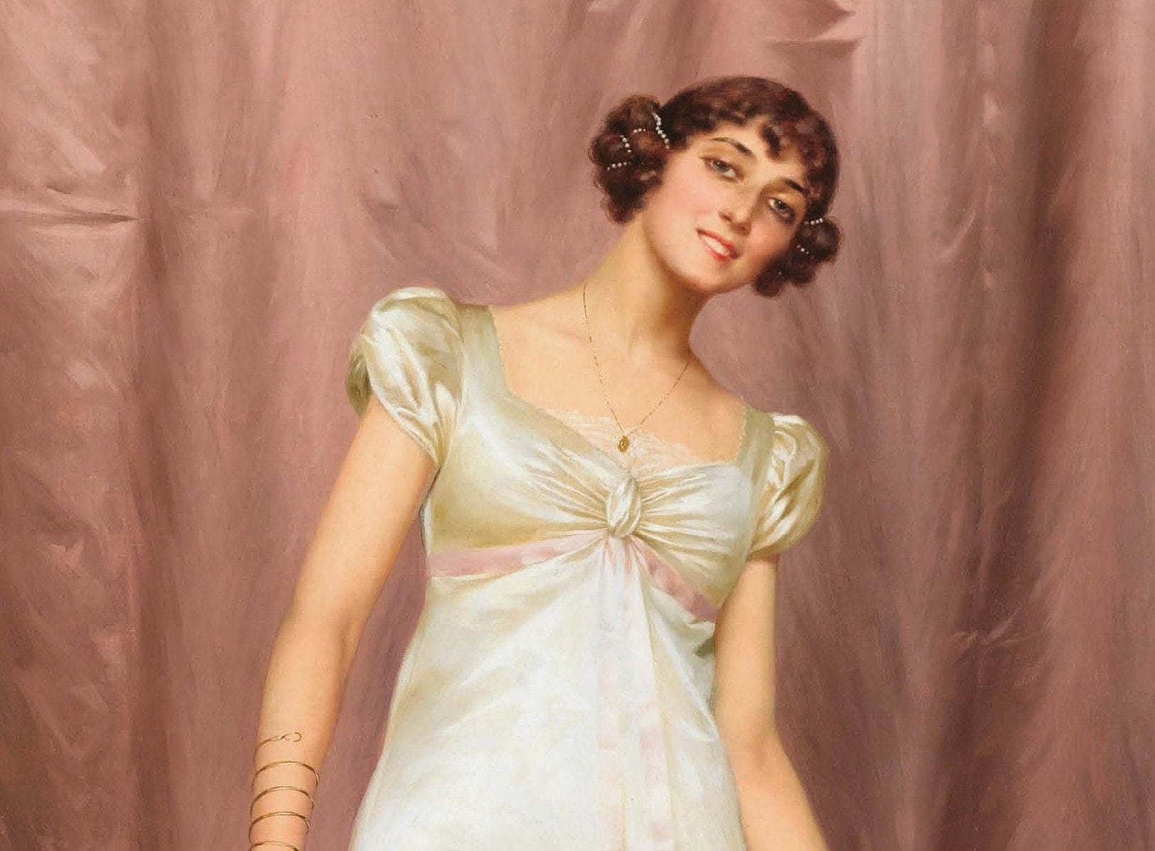 Victorian Lady with Dog - Large Decoupage Paper for Furniture - Vintage Decoupage - Rice Paper - Decoupage Paper