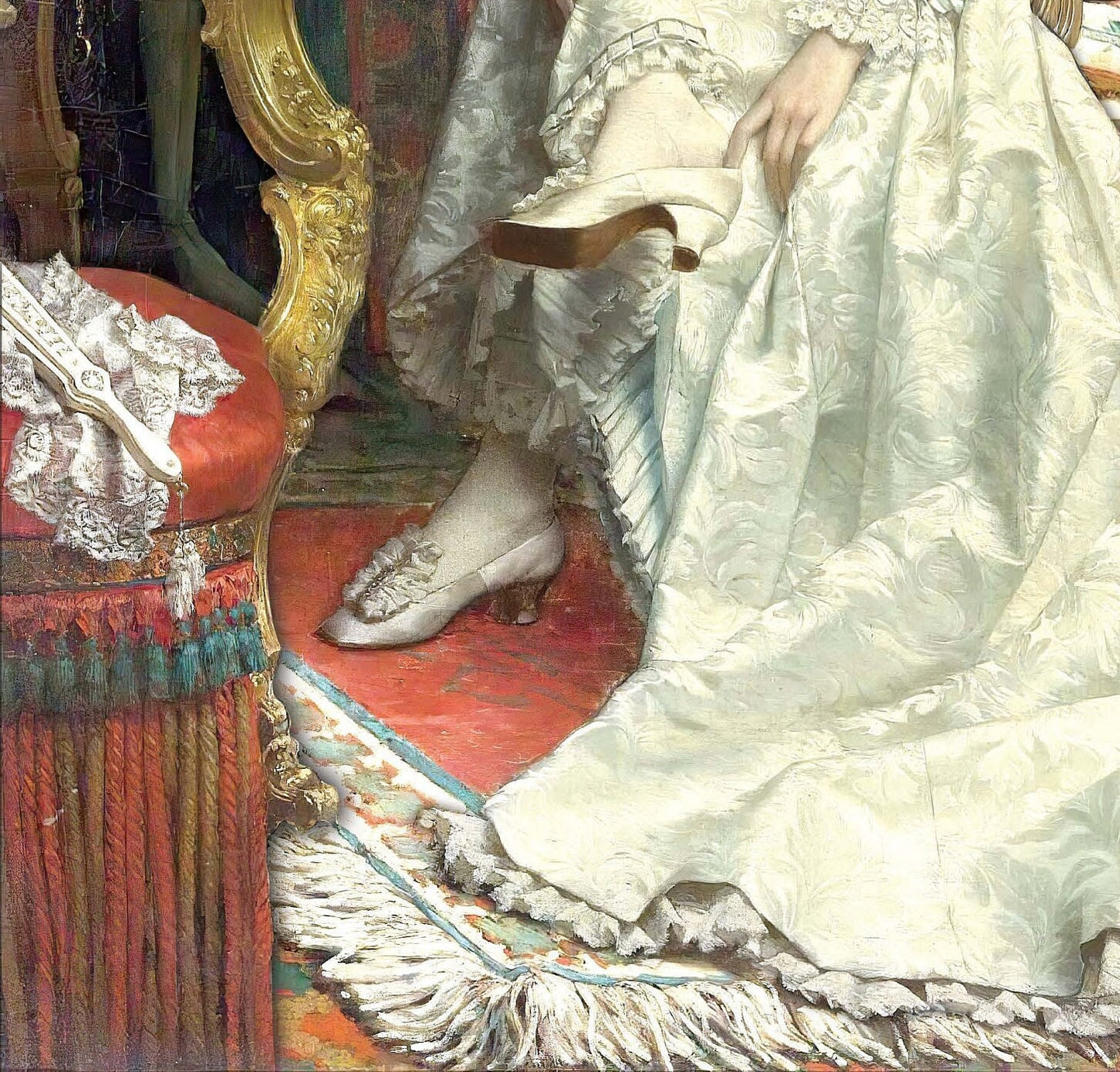 Victorian Lady Mirror - Large Decoupage Paper for Furniture - Vintage Decoupage - Rice Paper - Decoupage Paper