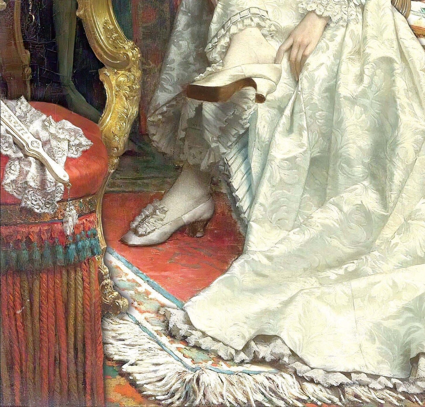 Victorian Lady Mirror - Large Decoupage Paper for Furniture - Vintage Decoupage - Rice Paper - Decoupage Paper