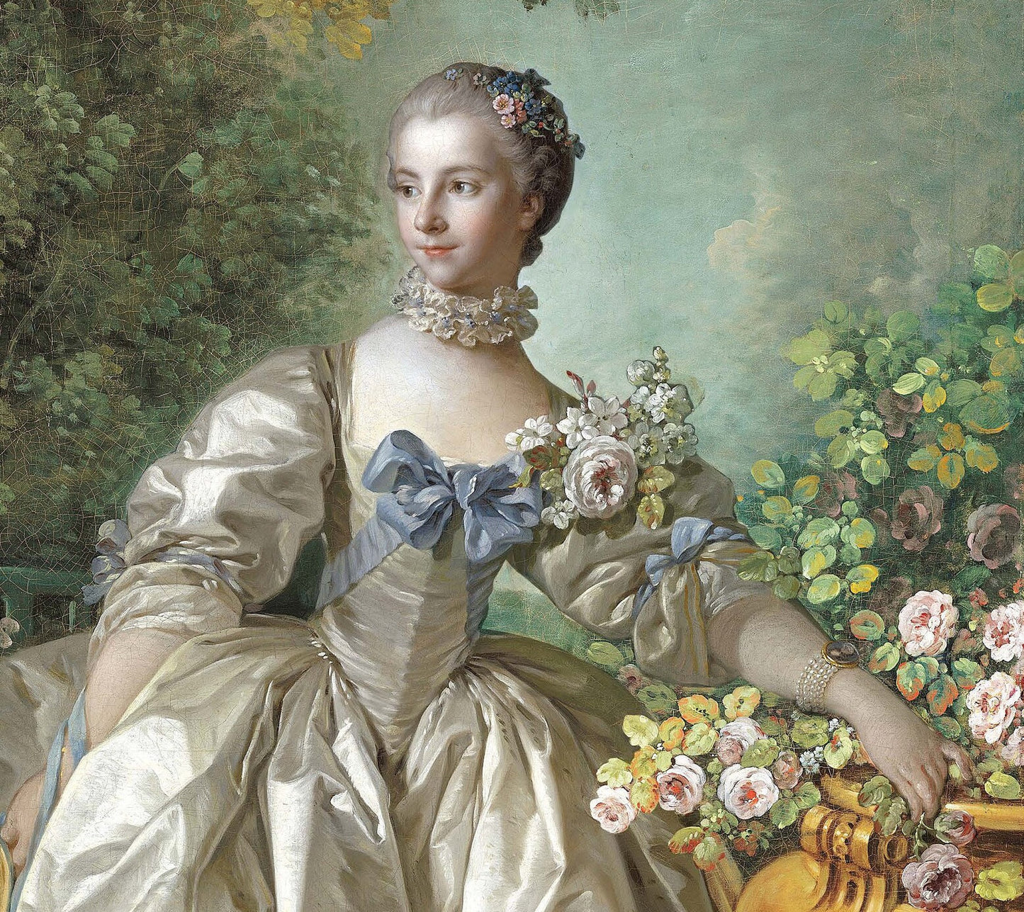 Victorian Lady Floral - Large Decoupage Paper for Furniture - Vintage - Rice Paper