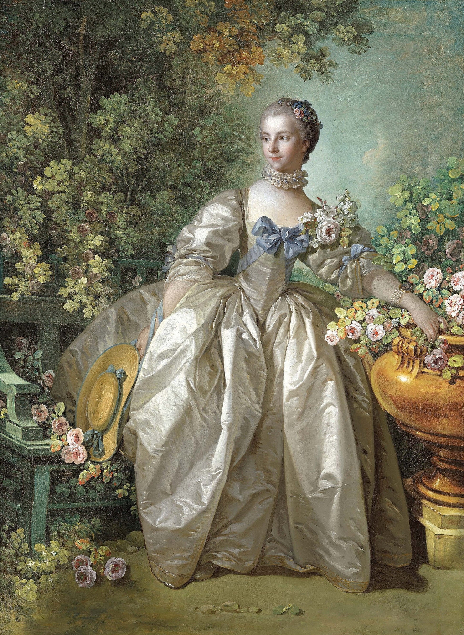 Victorian Lady Floral - Large Decoupage Paper for Furniture - Vintage - Rice Paper