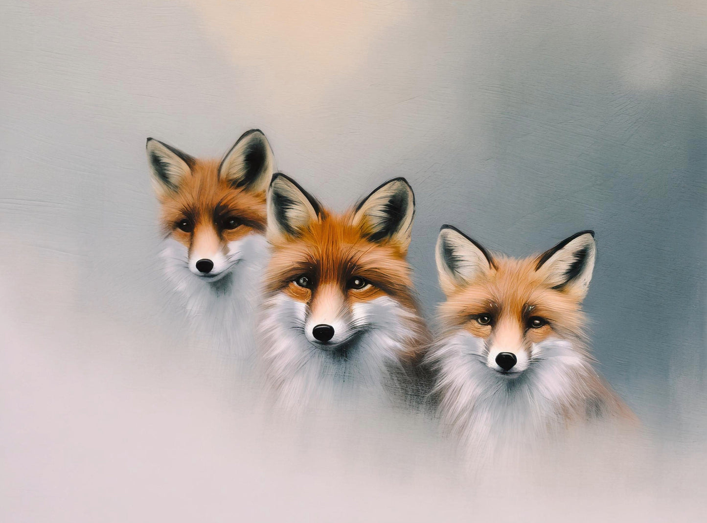 foxes decoupage paper