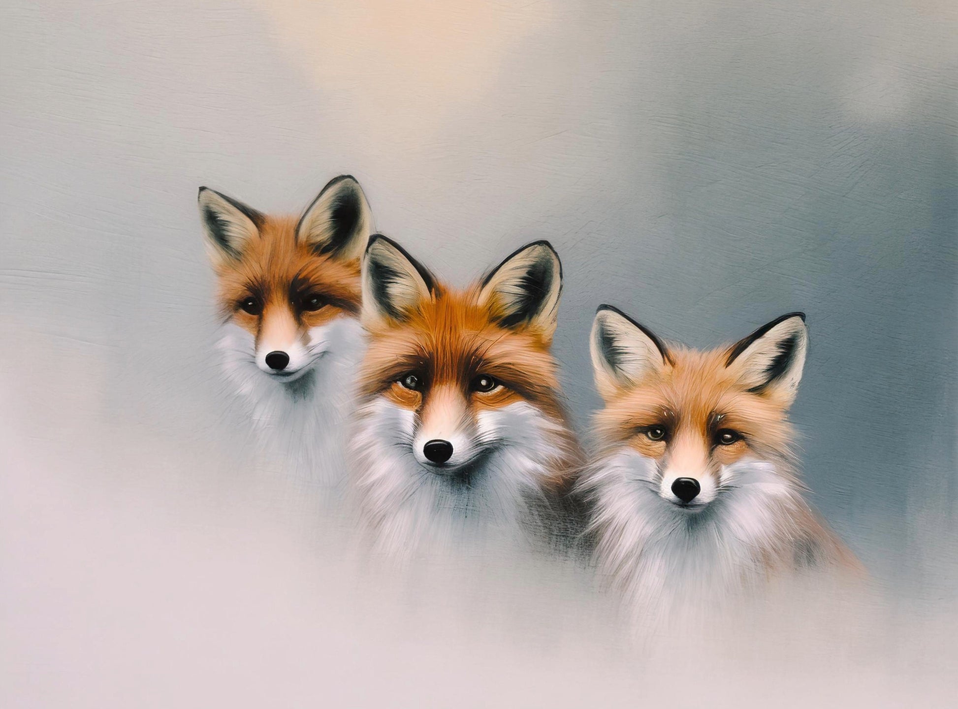 foxes decoupage paper