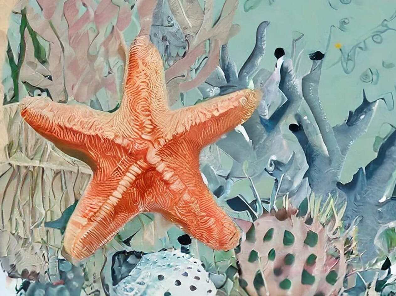 Marine Life - Large Decoupage Paper for Furniture - Rice Paper - Decoupage Paper - Sea Turtle - Star