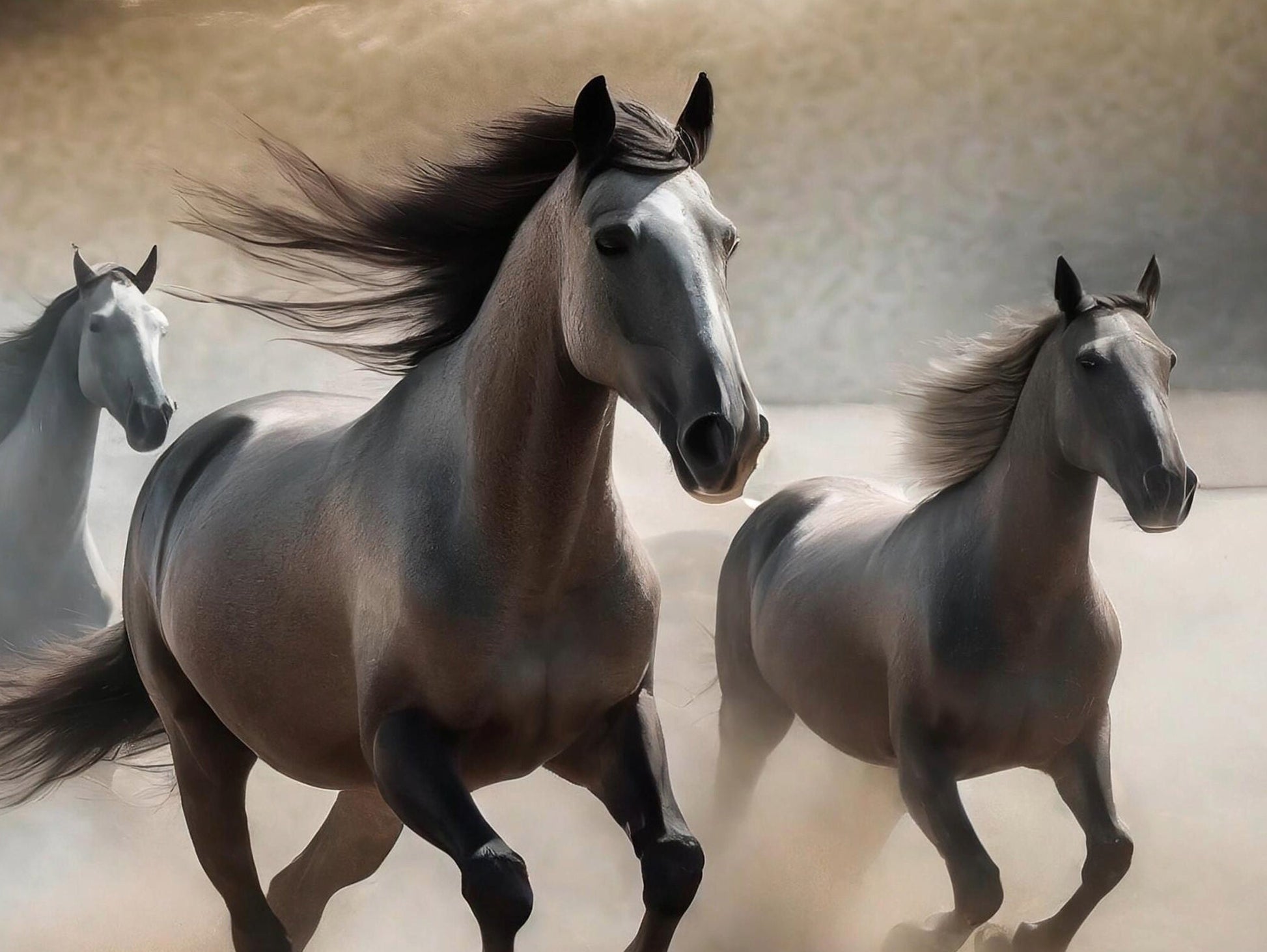 Horses - Large Decoupage Paper for Furniture - Rice Paper - Decoupage Paper - Galloper- White Horse