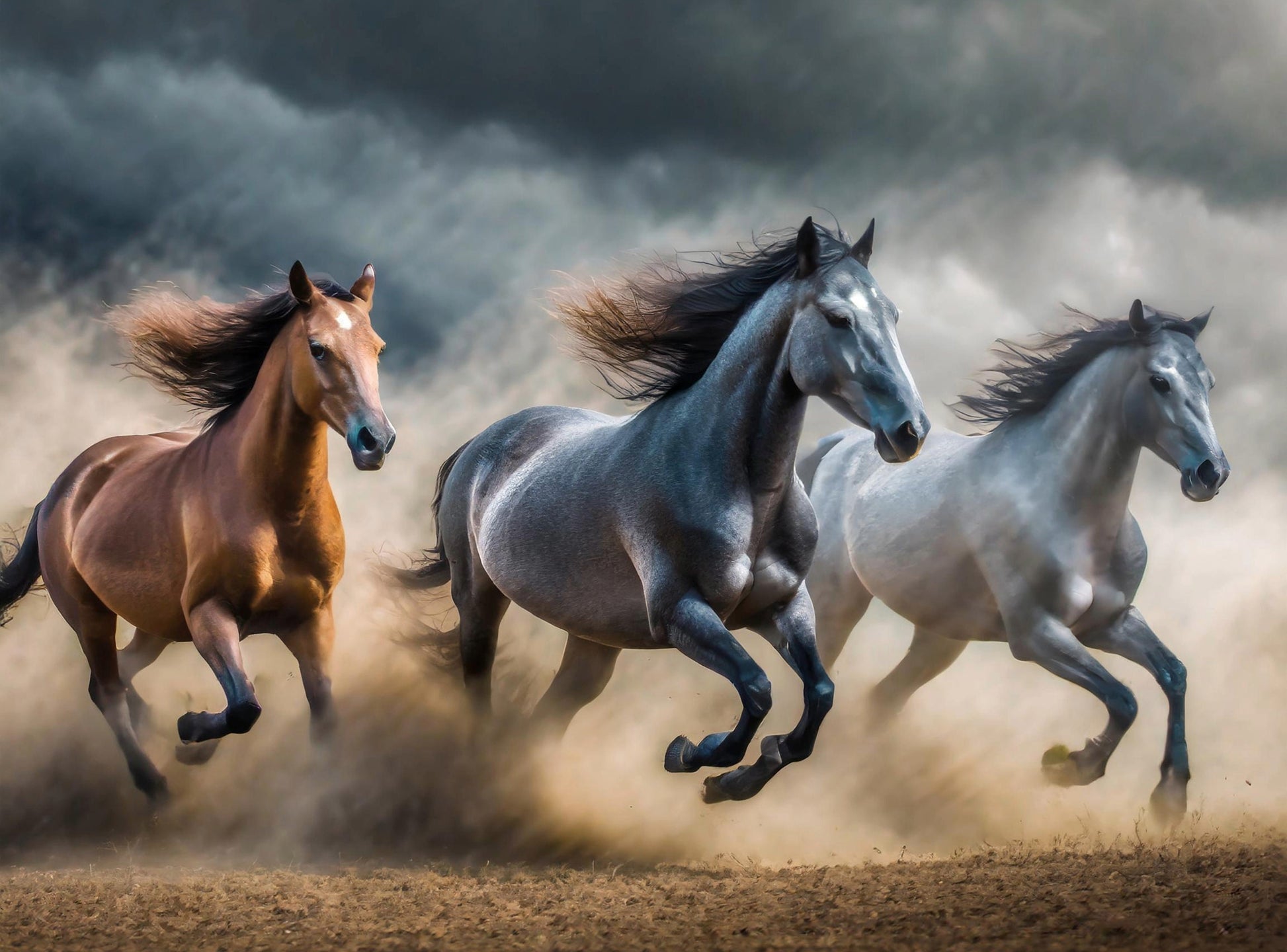 horses rice paper