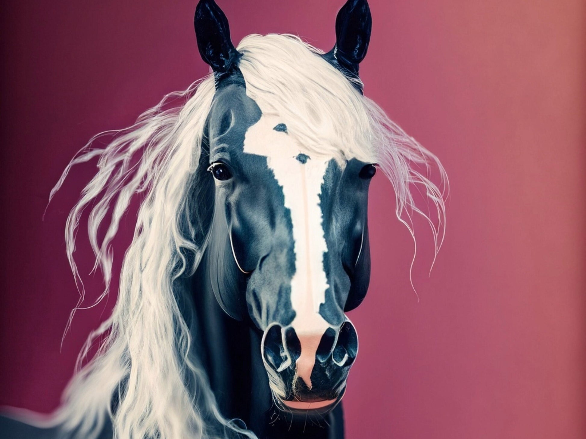 Decoupage Paper for Furniture - Rice Paper - Black Horse