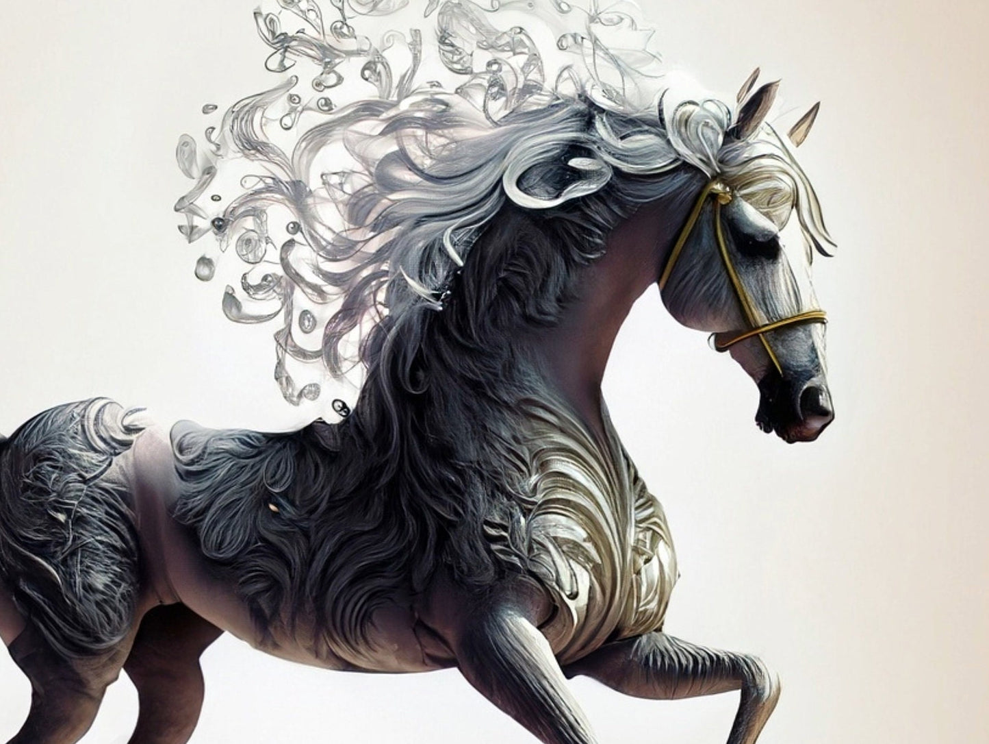 White Horse - Large Decoupage Paper for Furniture - Rice Paper - Decoupage Paper - Galloper