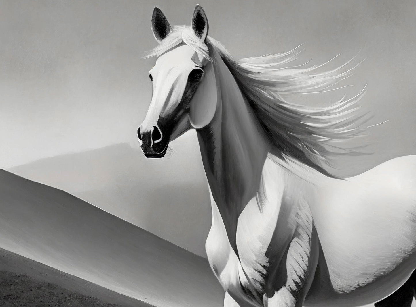 White Horse - Large Decoupage Paper for Furniture - Rice Paper - Decoupage Paper - Galloper