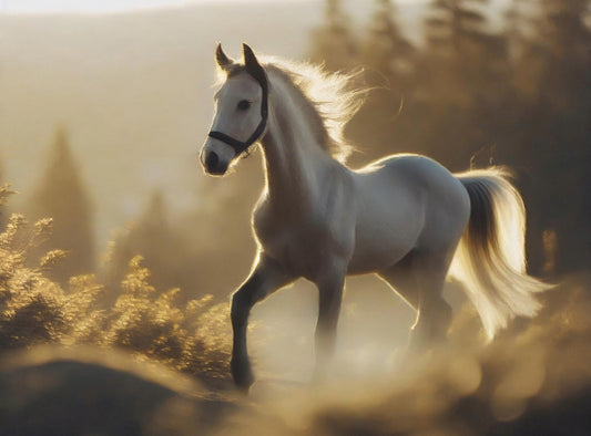 White Horse - Large Decoupage Paper for Furniture - Rice Paper - Decoupage Paper - Foal