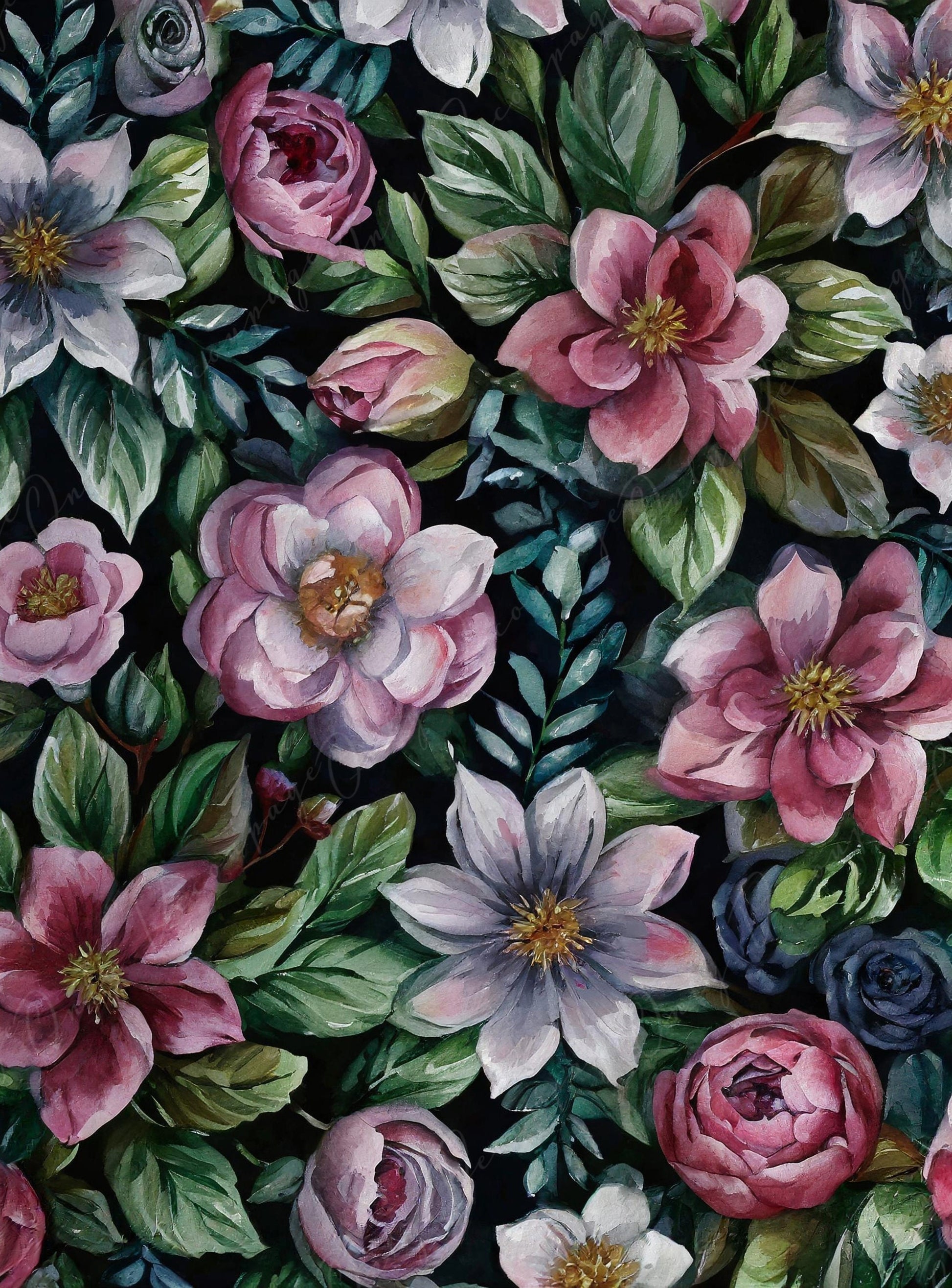 shabby chic flowers decoupage paper