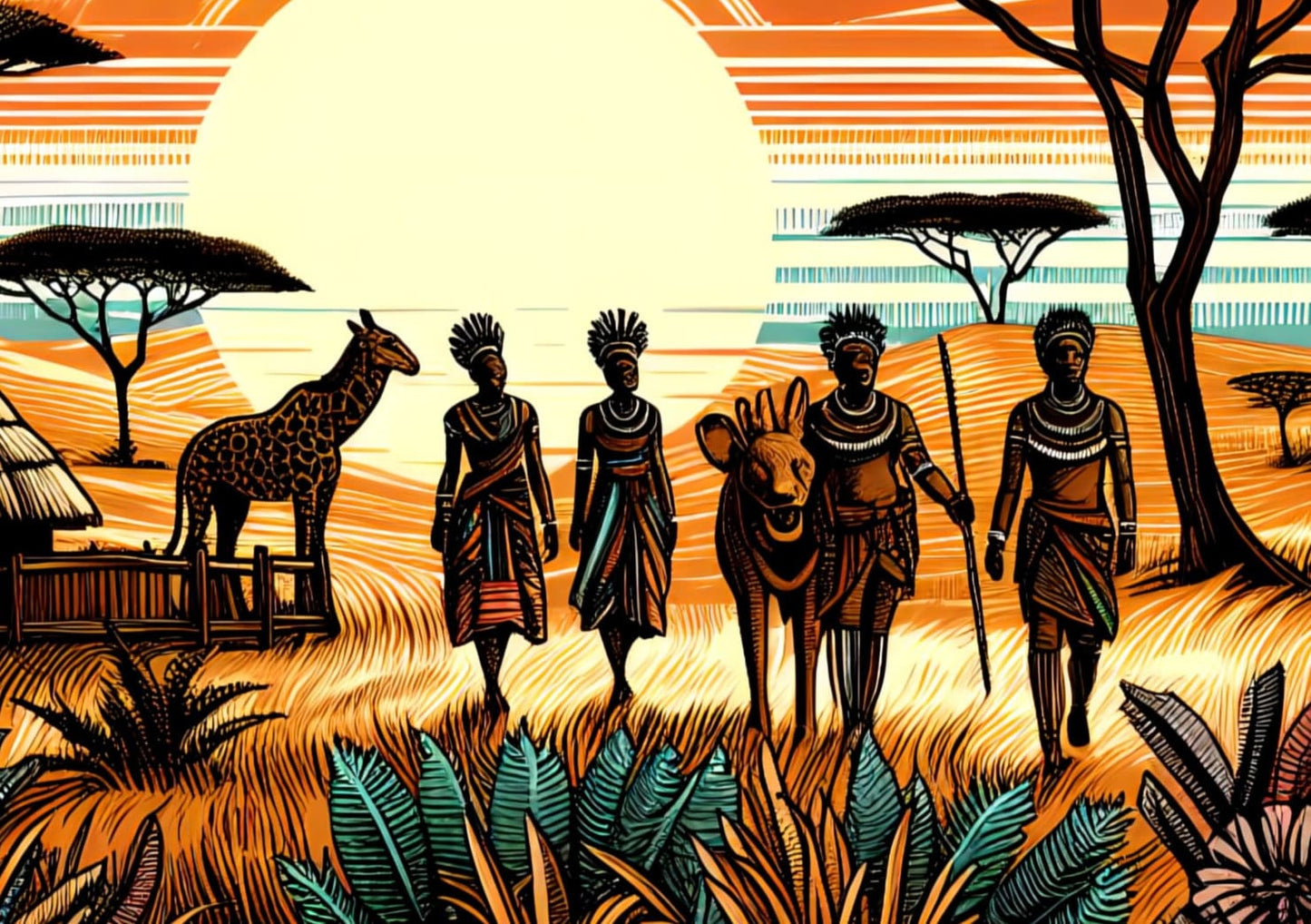 African Tribe - Decoupage Paper for Furniture - Rice Paper Decoupage - Large Decoupage Paper