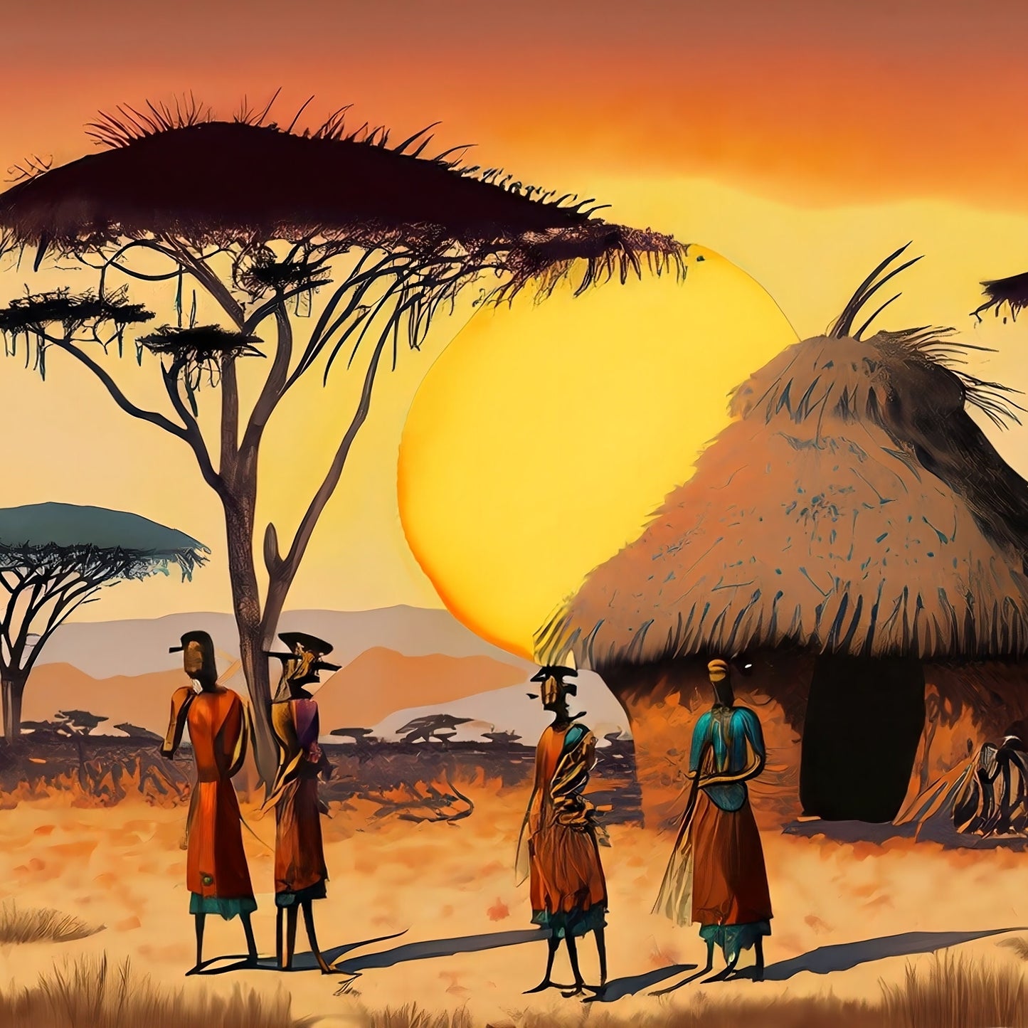 African Tribe - Decoupage Paper for Furniture - Rice Paper Decoupage - Large Decoupage Paper