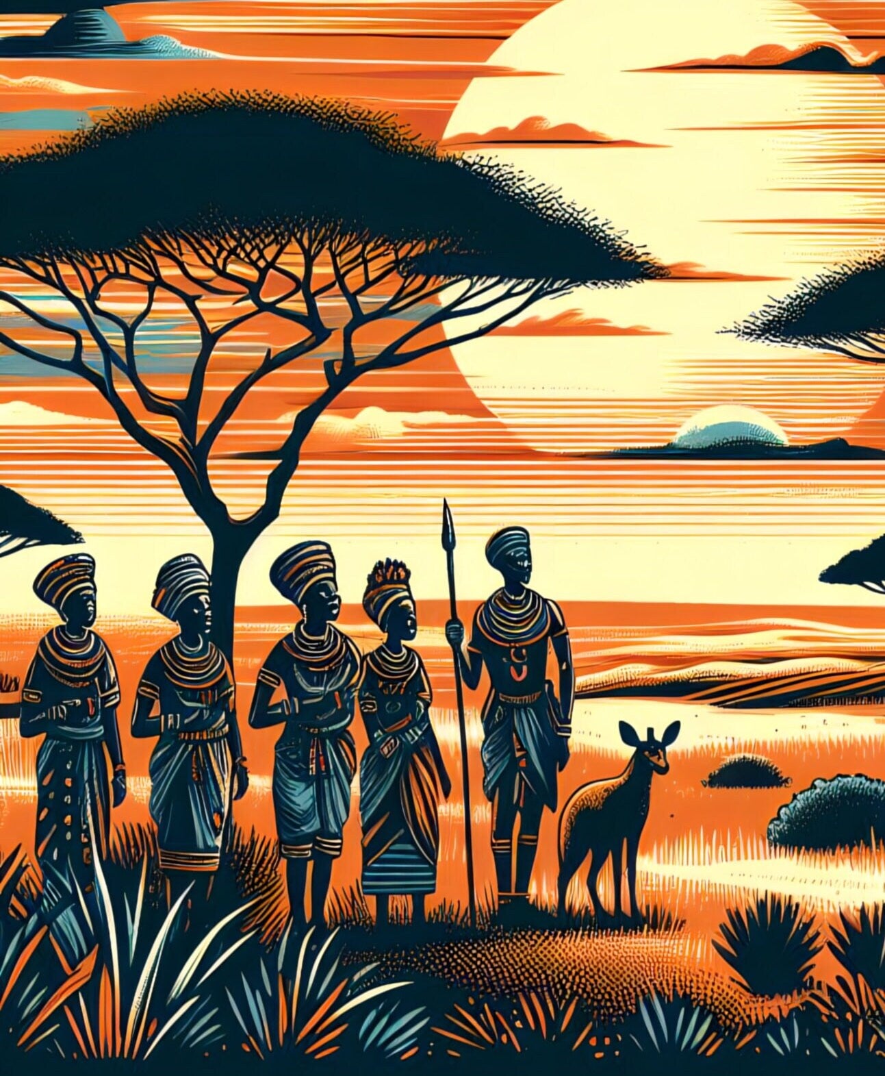 African Tribe - Decoupage Paper for Furniture - Rice Paper Decoupage - Large Decoupage Paper